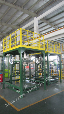 Large bag packaging machine (manual adjustment of packaging height)